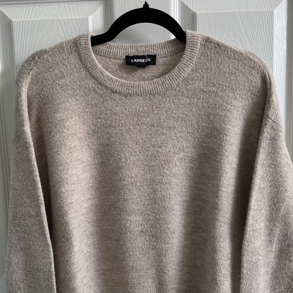 Express Taupe Crew Neck Sweater - Picture 3 of 4